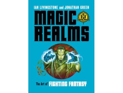 Livro Magic Realms de Ian Livingstone e Jonathan Green (Inglês - Capa Dura)