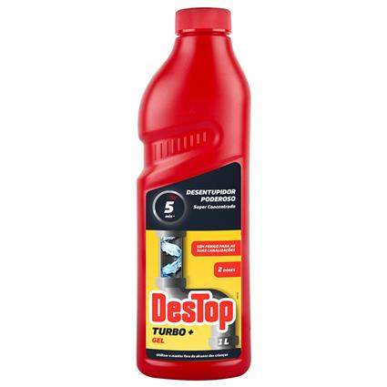 Destop Desentupidor de Canos Turbo Gel, 1 L
