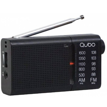 Rádio Portátil Qubo RS-2 / Preto