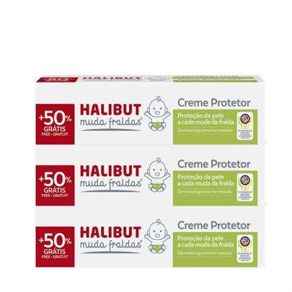 Halibut Muda Fraldas Creme Protetor 3x150g Preço Especial