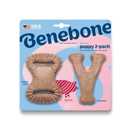 Benebone Puppy conjunto de 2 brinquedos para mastigar  - 1 unidade