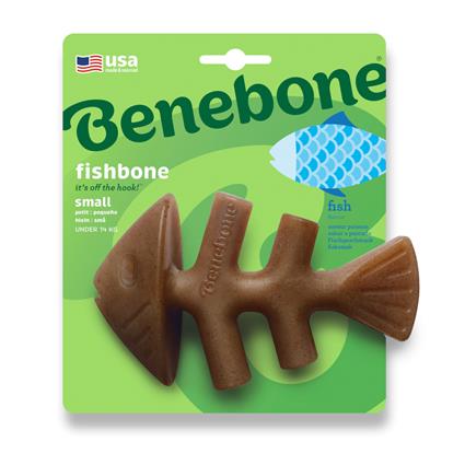 Benebone Fishbone Osso de roer para cães - Pequeno: aprox. C 15 x L 9 cm