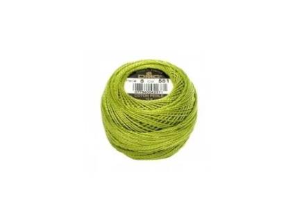 Linha de bordar - Verde gafanhoto - 581 - Algodão pérola - Bola - DMC - Bordado - Crochê