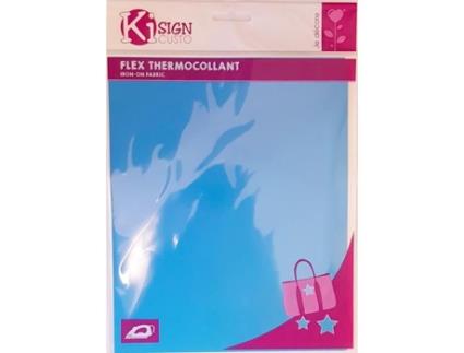 Tecido flexível para passar a ferro Azul fosco 20 x 25 cm