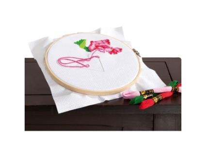 Tela Aida para bordar 4,5 pts/cm - MegaCrea DIY - Branco - 50 x 49 cm