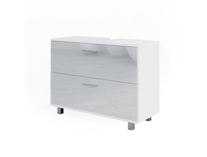 Móvel lavatório único Ilias, 80,2 x 60,8 cm, branco alto brilho, Vicco