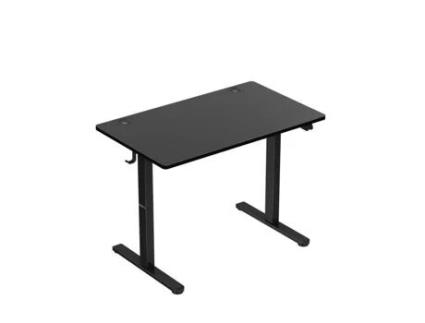 Mesa Sit-Stand HUZARO HERO 7.9 preta, mesa elétrica, ergonômica, jogos para PC, computação, 2xHooks, mesa para jogos