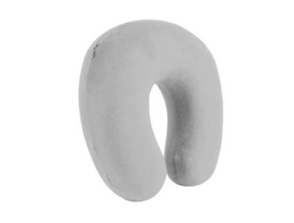 Almofada de viagem viscoelástica - JET LAG - Cinza - Capa removível