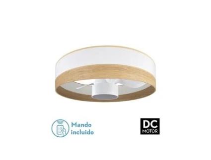 Ventilador Dc 24W Olga Branco/Madeira Clara FABRILAMP FABRILAMP
