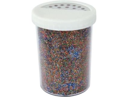Pó brilhante multicolorido - Marca - Saleiro 100 g - Decoração de máscaras e chapéus de poliestireno