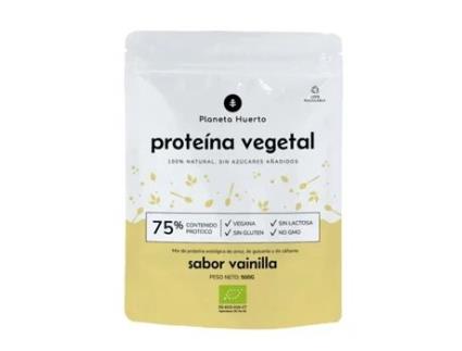 Proteína Vegana Orgânica 75 Baunilha 500 g PLANETA HUERTO