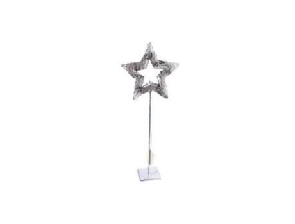 Decoração de Natal - SIL - Estrela de Gelo - Luminosa - Algodão e Metal - 24x63 cm