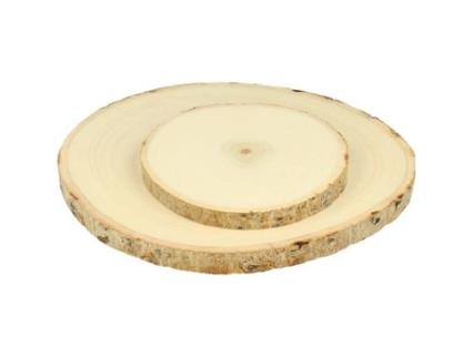 Disco de madeira fatiado (choupo) 20-23cm - Artémio Bege