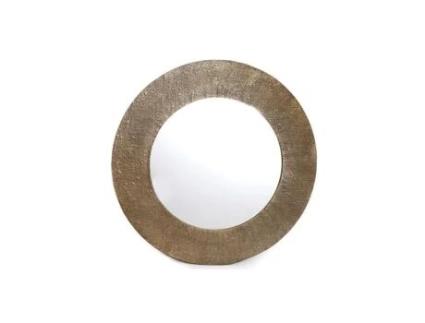 Espelho de parede redondo de design Alphi - Diam. 88 cm - Ouro
