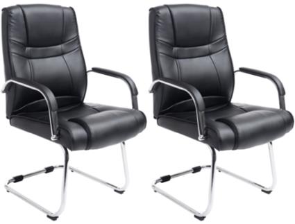 Conjunto de 2 cadeiras Attila preto CLP
