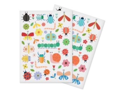 Adesivos de insetos de 1 a 6,9 cm 92 peças