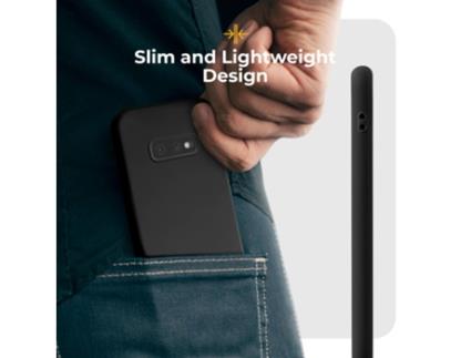 Capa Minimalist Series Fina Acabamento para Samsung MOOZY Textura Macia Preto