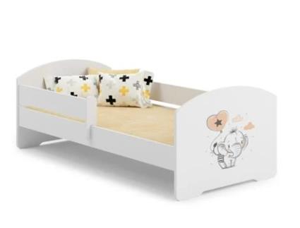Cama de criança 140 x 70 colchão e estrado incluídos Kobi Luk Elephant