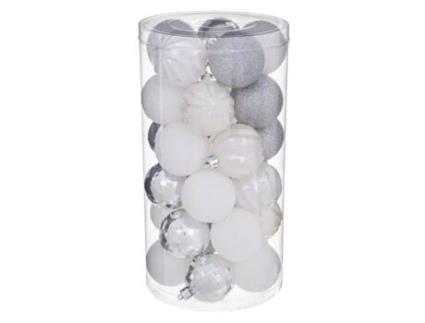 Bola de Natal Branca Prateada X 30 FEERIC LIGHTS & CHRISTMAS