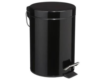 Lixeira metálica - Preto