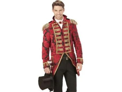 Fato ou fraque elegante em jacquard vermelho para homem