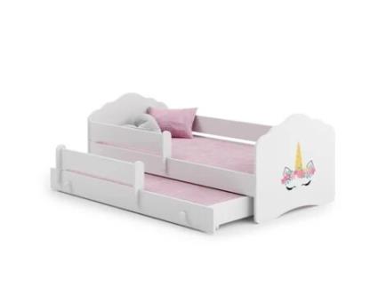 Cama dupla 160 x 80 com colchões e estrados incluídos Kobi Wave Mermaid