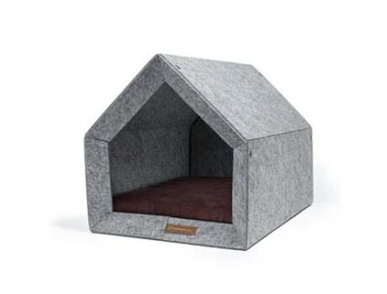 Casota Pethome Ecological Dog Kennel REXPRODUCT (Cinzento Claro E Vermelho - M)
