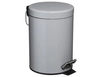 Lixeira metálica - Cinza