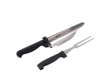 Garfo e faca para churrasco - Aço inoxidável