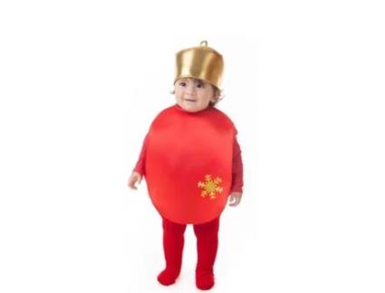 Fantasia de bola de Natal vermelha para bebê