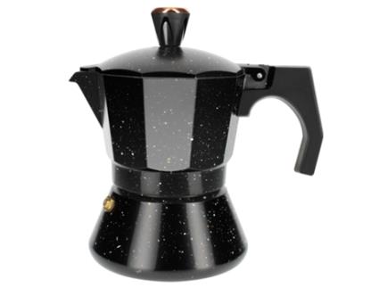 Eisenbach Prática máquina de café expresso Mocha de 3 chávenas Preto