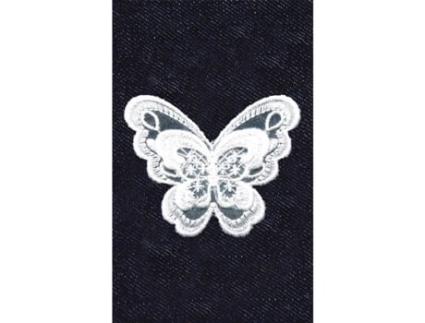 Padrão Renda Borboleta Thermo 01 - 8x8cm - Ki-Sign Branco