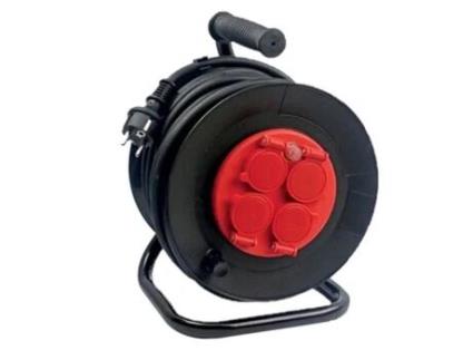 Topelec - Carretel para estaleiro exterior IP44 - 4 tomadas 16A