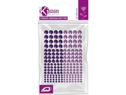 Strass em tecido ø3/4/5/6mm Duo Roxo 176 peças - Ki-Sign