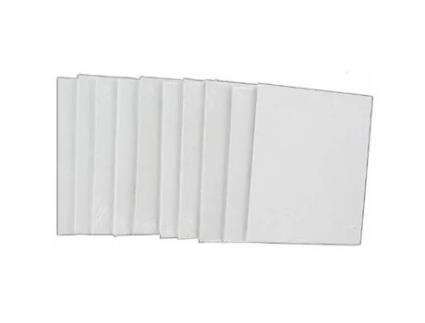Lona de algodão 8 x 10 cm - 10 peças - Cleópatra Branco