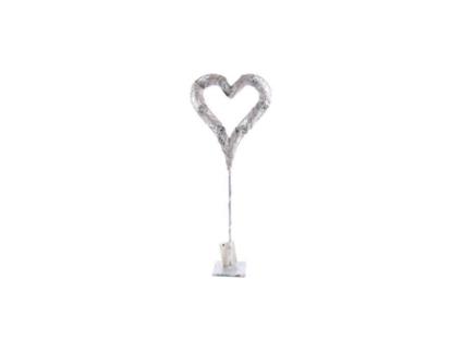 Decoração leve - SIL - Ice Heart - Prata - Algodão e metal - 24x63 cm