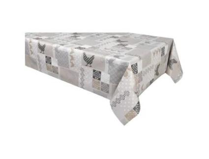 Toalha de Mesa BACO Retangular Oleado Taupe PVC Multicor (200.0x140.0x0.1 cm)