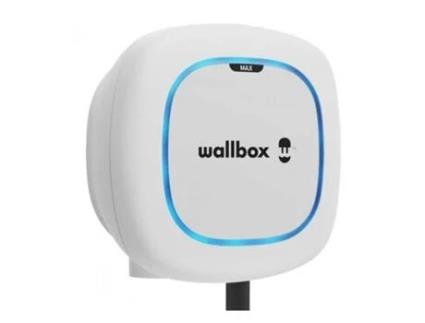 Carregador branco WALLBOX Pulsar Max 7 4Kw com mangueira de 5 metros