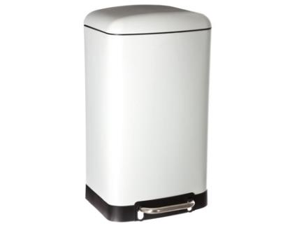 Lixeira com pedal Ariane - 30 L - Branco