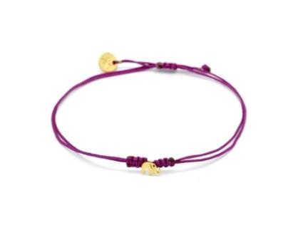 Pulseira infantil La Bonne Etoile - Elefante - Arame e latão - Rosa