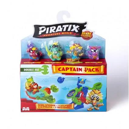 Pacote Capitão Piratix Tubarão Tesouro Machado Duplo 3/6 36945 MAGIC