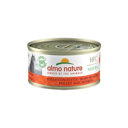 Almo Nature 6 x 70 g comida húmida em promoção: 5 + 1 grátis! - HFC Natural Frango e abóboraa