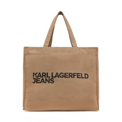 Karl Lagerfeld Jeans BOLSA DE LONA CON LOGOTIPO DE KLJ, Marrón - Ref.