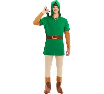 Fato de elfo aventureiro para homem