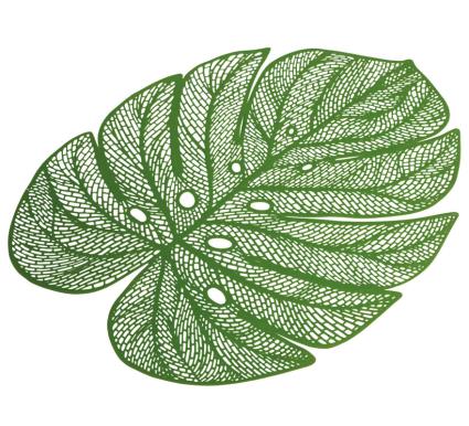 Base em folha de PVC verde 45 cm