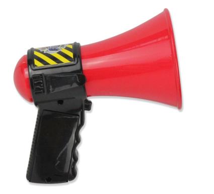 Megafone bombeiro vermelho