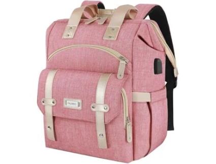 Mochila para laptop para mulheres, mochila de trabalho antirroubo para laptop de 15,6, porta de carregamento USB de grande abertura