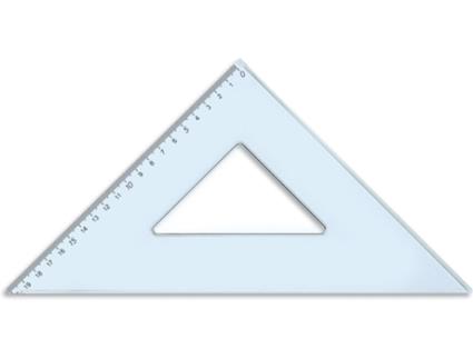 ARDA 28730MAN triângulo 45° triângulo Plástico Azul, Transparente 1 unidade(s)