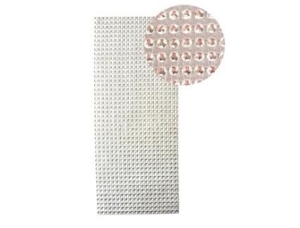 Prato Adesivo Strass - 10 x 25 cm - Prata - Creative Seeds