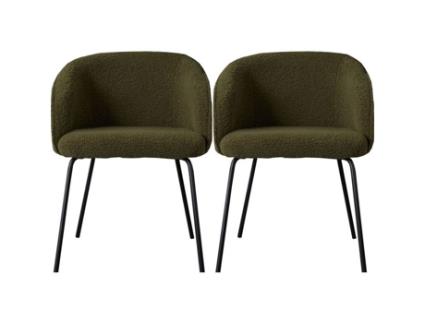 Conjunto de 2 poltronas Bouclette Teddy Moka La Factory - Teddy Moka Khaki